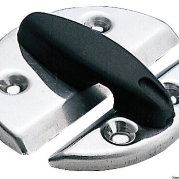 In acciaio inox e nylon lucidato a specchio.