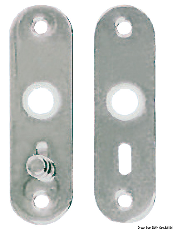 In ottone cromato, per porte anche sottili.