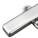 Acciaio inox AISI 316 lucidato a specchio.Evita l'apertura accidentale.In posizione "chiuso" viti invisibili.