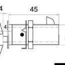 Chiusura universale che resta quasi a filo del pannello. E' adatta per cassetti e ante anche pesanti in quanto offre un ottimo appiglio. Fabbricato in acciaio inox + ottone cromato