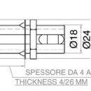 Chiusura universale che resta quasi a filo del pannello. E' adatta per cassetti e ante anche pesanti in quanto offre un ottimo appiglio. Fabbricato in acciaio inox + ottone cromato