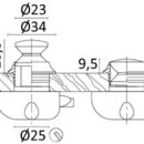 Da abbinare a scrocchetto 38.180.01/02.