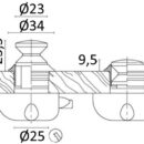 Da abbinare a scrocchetto 38.180.01/02.