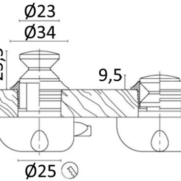 Da abbinare a scrocchetto 38.180.01/02.