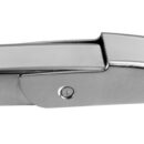 In acciaio inox lucidato. Predisposta per chiusura con lucchetto.