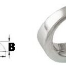 In acciaio inox AISI 316 lucidato.