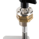 In ottone cromato. Rotazione a 90°.