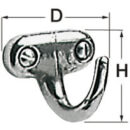 In acciaio inox fuso e lucidato.