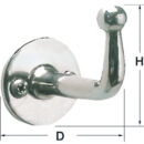 In acciaio inox fuso e lucidato.