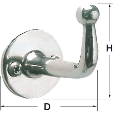 In acciaio inox fuso e lucidato.