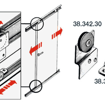 Sliding carriage 38x15 mm