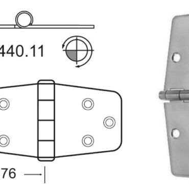 In acciaio inox, lucidate a specchio, con smorzamento delle vibrazioni tramite asse centrale frenato.