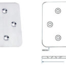 Maxi cerniere in acciaio inox AISI 316 lucidato a specchio, asse 8 mm.