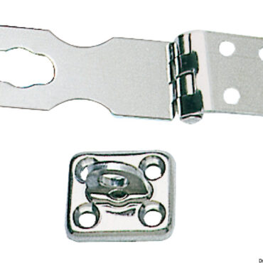 In acciaio inox con speciale finitura "Chromelux®" a specchio, con occhiello porta lucchetto girevole.