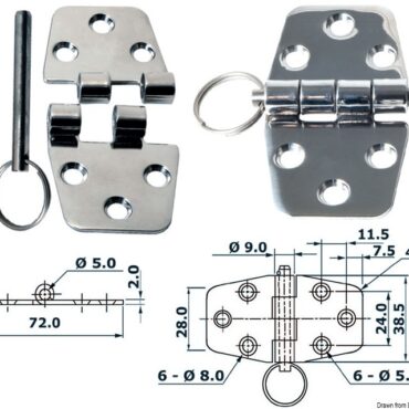 In acciaio inox, lucidate a specchio, con smorzamento delle vibrazioni tramite asse centrale frenato.