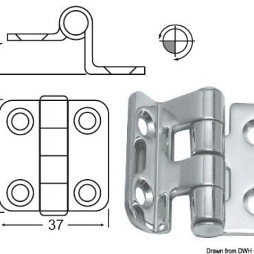 In acciaio inox lucidate a specchio, con smorzamento delle vibrazioni tramite asse centrale frenato.