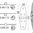 In acciaio inox, lucidate a specchio, con smorzamento delle vibrazioni tramite asse centrale frenato.