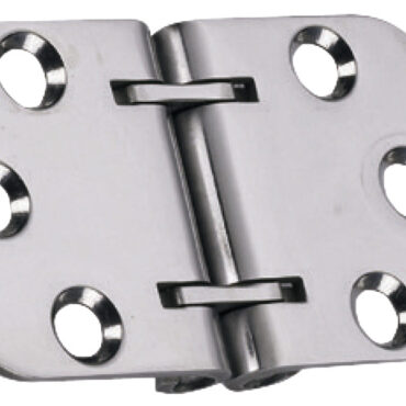 In acciaio inox lucidate a specchio, completamente a filo per ribaltine tavoli. Munite di blocchetto centrale microfuso.