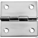 Cerniere rettangolari in acciaio inox lucidate a specchio.