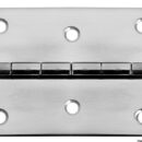 Cerniere rettangolari in acciaio inox lucidate a specchio.