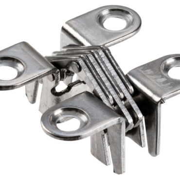 Cerniere per porte ad incasso apertura 180°. Finitura satinata.