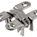 Cerniere per porte ad incasso apertura 180°. Finitura satinata.