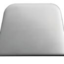 In acciaio inox, lucidate a specchio. Fissaggio istantaneo tramite autoadesivo e con smorzamento delle vibrazioni tramite asse centrale frenato.