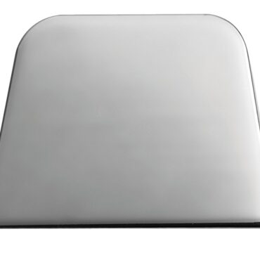 In acciaio inox, lucidate a specchio. Fissaggio istantaneo tramite autoadesivo e con smorzamento delle vibrazioni tramite asse centrale frenato.