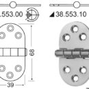 In acciaio inox, lucidate a specchio, con smorzamento delle vibrazioni tramite asse centrale frenato.