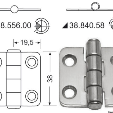 In acciaio inox, lucidate a specchio, con smorzamento delle vibrazioni tramite asse centrale frenato.