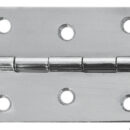 Cerniere rettangolari in acciaio inox lucidate a specchio.