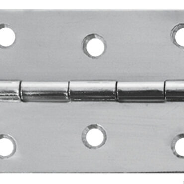 Cerniere rettangolari in acciaio inox lucidate a specchio.