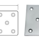 Speciale cerniera in acciaio inox extra robusta, lucidata a specchio, adatta per cofani motore o impieghi gravosi.