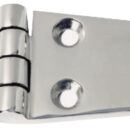 Cerniere in acciaio inox AISI 316 fuse e lucidate a specchio. Robuste, con finitura curata.