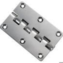 Coppia torcente costante 55 kg/cm ± 15%.Esempio: 2 cerniere possono reggere un portello pesante 3.8 kg e profondo 40 cm.Costruita in acciaio inox AISi 316.