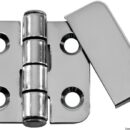 In acciaio inox, lucidate a specchio. Fissaggio istantaneo tramite autoadesivo e con smorzamento delle vibrazioni tramite asse centrale frenato.