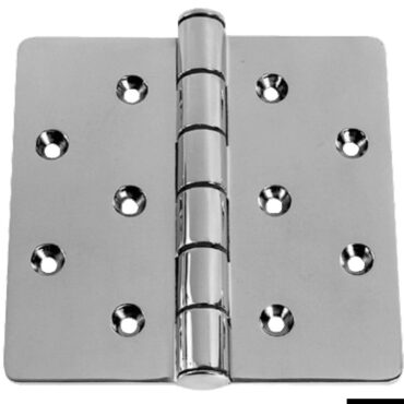 In acciaio inox AISI 316 lucidato a specchio. Grande robustezza. Inserti anti-frizione in nylon nel nodo.