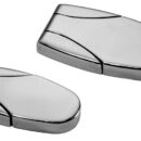 In acciaio inox AISI 316 lucidato a specchio.