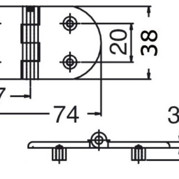 In acciaio inox AISI 316 lucidato a specchio. Fissaggio dal lato inferiore tramite 4 boccole filettate.Asse centrale frenato con movimento SOFT, ed intestato alle estremità.