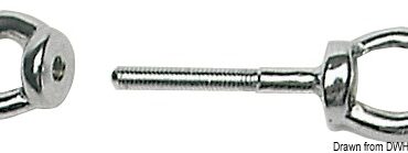 SS double eyebolt 10x80 mm