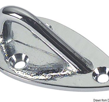 In bronzo cromato, molto robusto.