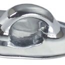 In ottone cromato, molto robusto ed elegante.