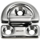 Pad-eyes lucidati a specchio, anello “full forge” forgiato per garantire la massima resistenza meccanica. Completo di gomma antivibrante. Confezionato in scatola espositiva riciclabile con dichiarazione di carico di rottura. Foratura con lo stesso interasse di Wichard di pari dimensioni.