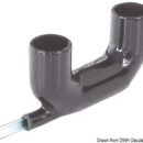 In PVC nero flessibile. Permette di drenare l'acqua che filtra dalle bitte in sentina.