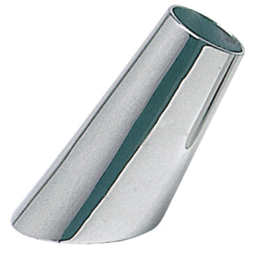 In acciaio inox AISI 316 microfuso e lucidato a specchio. Fissaggio con un prigioniero 8 mm.