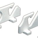 In polietilene inalterabile bianco, completi di supporto di fissaggio, serie di due pezzi.