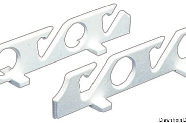 In polietilene inalterabile bianco, completi di supporto di fissaggio, serie di due pezzi.