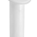 In polipropilene bianco con spina fermacanne sul fondo, flangia 83x105 mm.