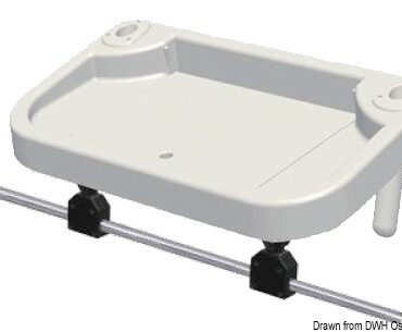 Fabbricato in polietilene con supporto in alluminio regolabile e boccola conica.