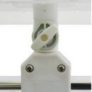 Fabbricato in polietilene con supporto in alluminio regolabile e boccola conica.